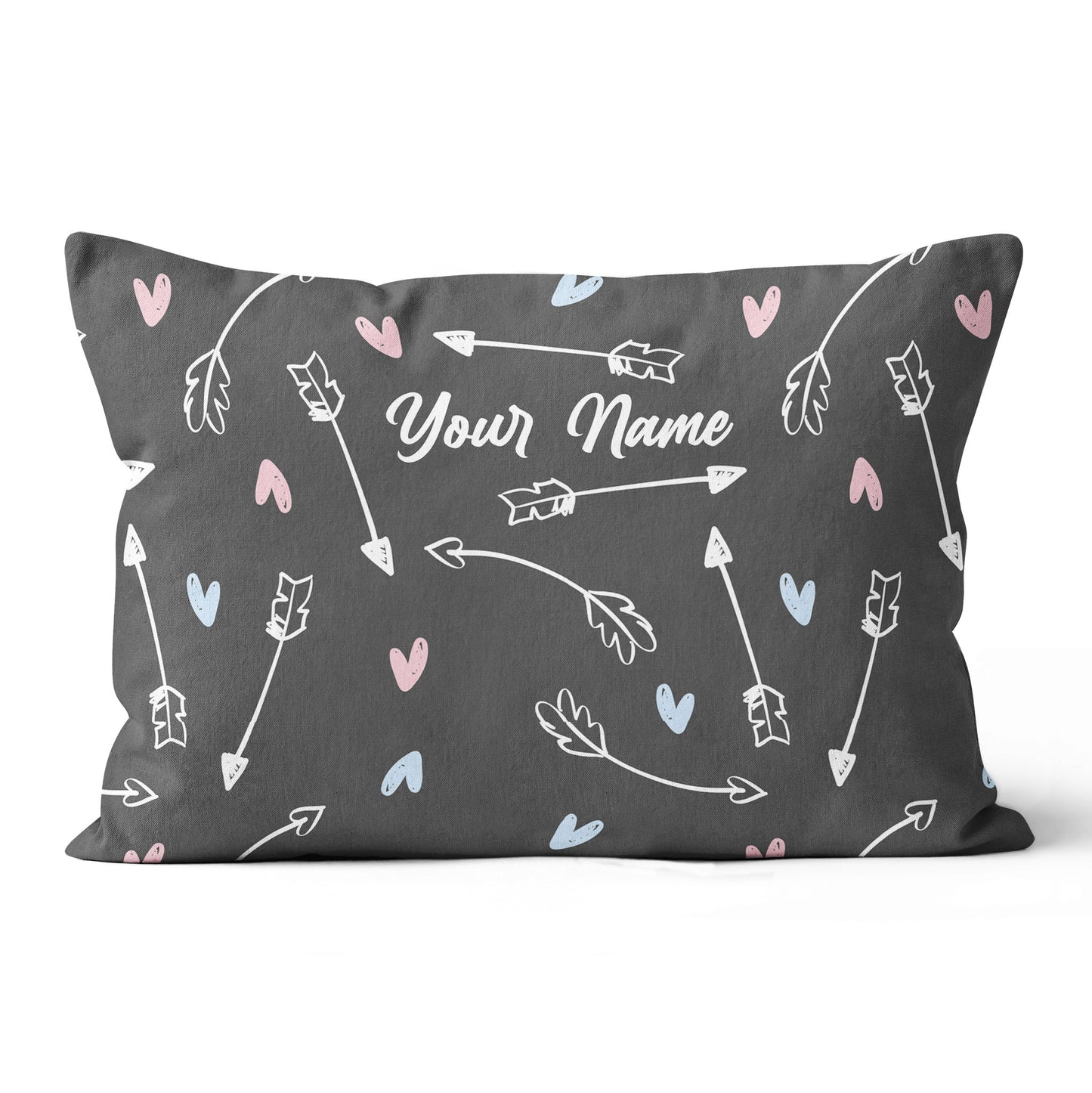 Personalized Archery Arrows And Hearts Throw Pillow Best Valentine Gifts TDM0784