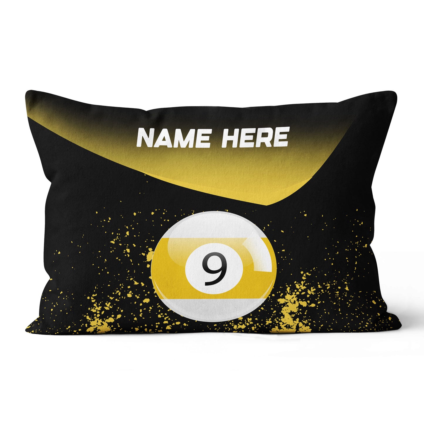 Personalized Yellow 9 Ball Billiard Pillow Custom Gifts For Pool Players VHM0926