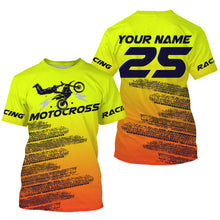 Load image into Gallery viewer, Custom motocross racing jersey UPF30+ men women kid dirt bike off-road motorcycle MX racewear NMS972