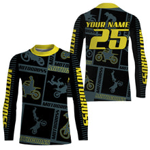 Load image into Gallery viewer, Kid adult youth Motocross jersey UPF30+ MX racing blue off-road shirt dirt bike extreme motorcycle PDT113