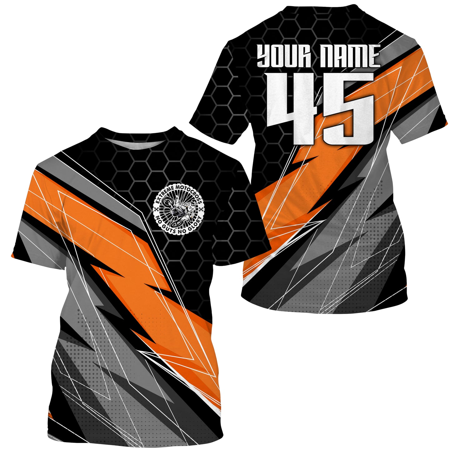 Orange custom motocross jersey UPF30+ dirt bike MX racing jersey adult&kid off-road motorcycle| NMS772