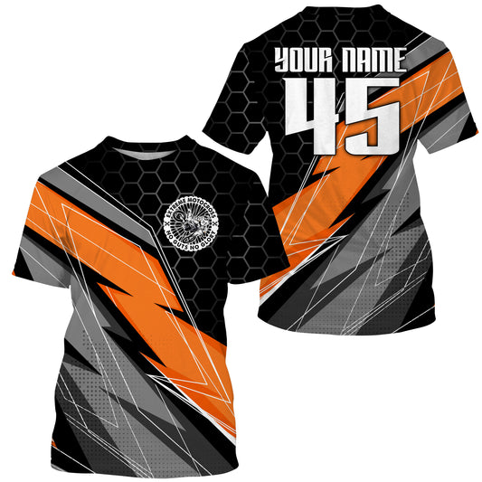 Orange custom motocross jersey UPF30+ dirt bike MX racing jersey adult&kid off-road motorcycle| NMS772