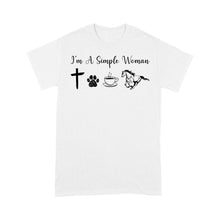 Load image into Gallery viewer, I am a simple women dog, coffee, horse shirt, horse girl shirt D06 NQS1674 - Standard T-shirt