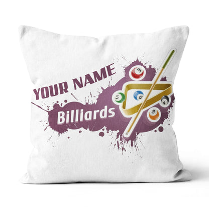 Personalized Billiard Balls Throw Pillow Custom Pillow Top Billiard Gift VHM0854