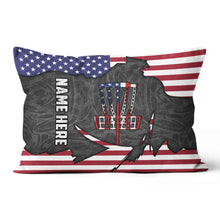 Load image into Gallery viewer, American Flag Disc Golf Basket Custom Pillow Personalized Disc Golf Gift LDT1178