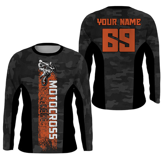 Camouflage Motocross Jersey Personalized Dirt Bike UPF30+ MX Racing Shirt Off-Road Motorcycle NMS1245