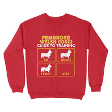 Load image into Gallery viewer, Pembroke Welsh Corgi Standard Sweatshirt | Funny Guide to Training dog - FSD2409D08