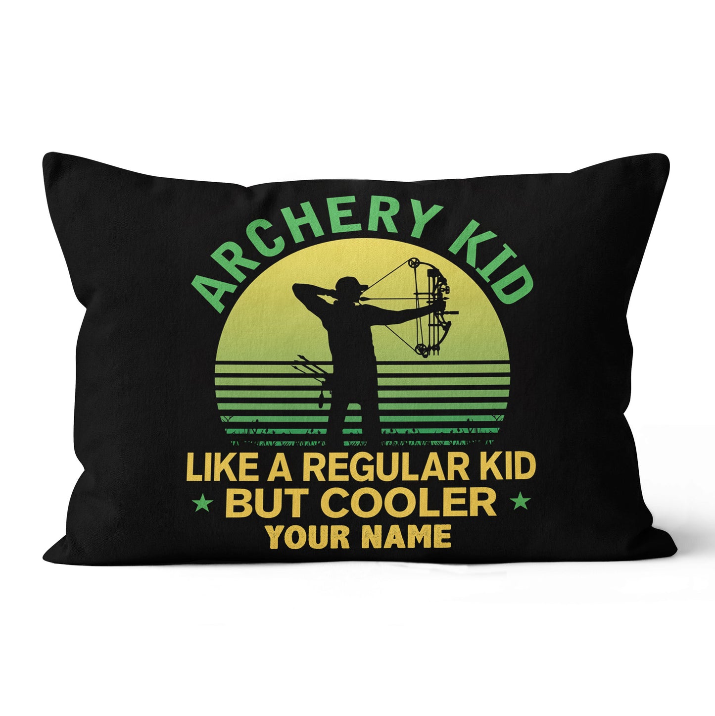 Custom Funny Archery Kid Retro Vintage Pillow, Funniest Pillows Gifts TDM0786