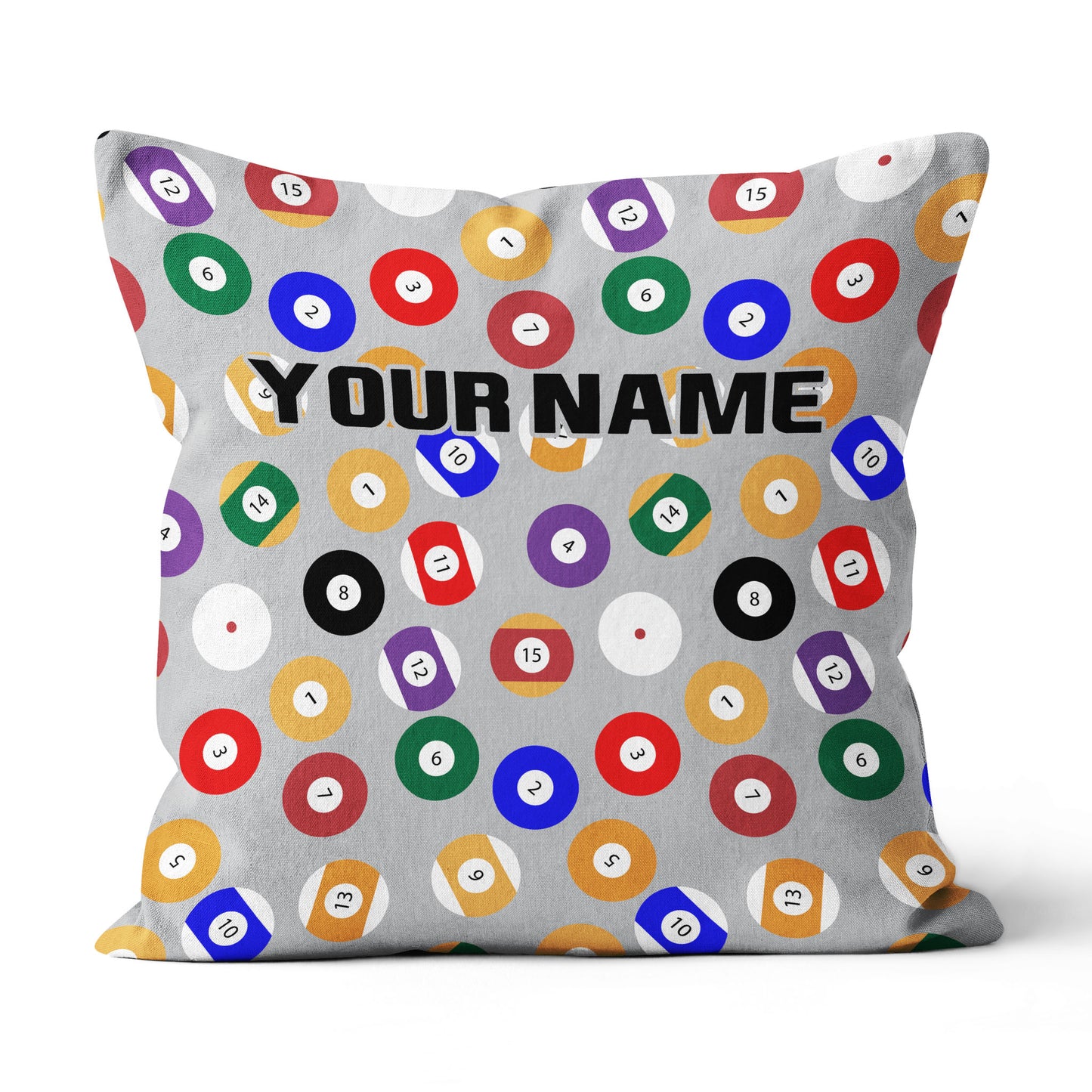 Personalized Billiard Balls Pillow Custom Throw Pillow Top Billiard Gift VHM0885