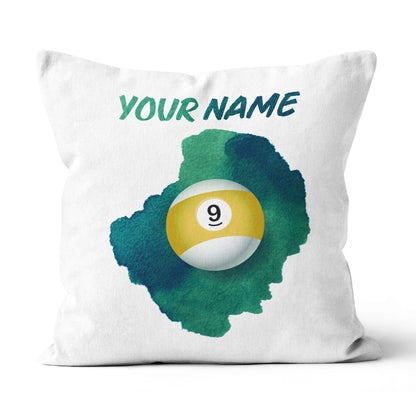Custom Painted 9 Ball Pool Billiard Throw Pillow Best Adjustable Pillows TDM0771