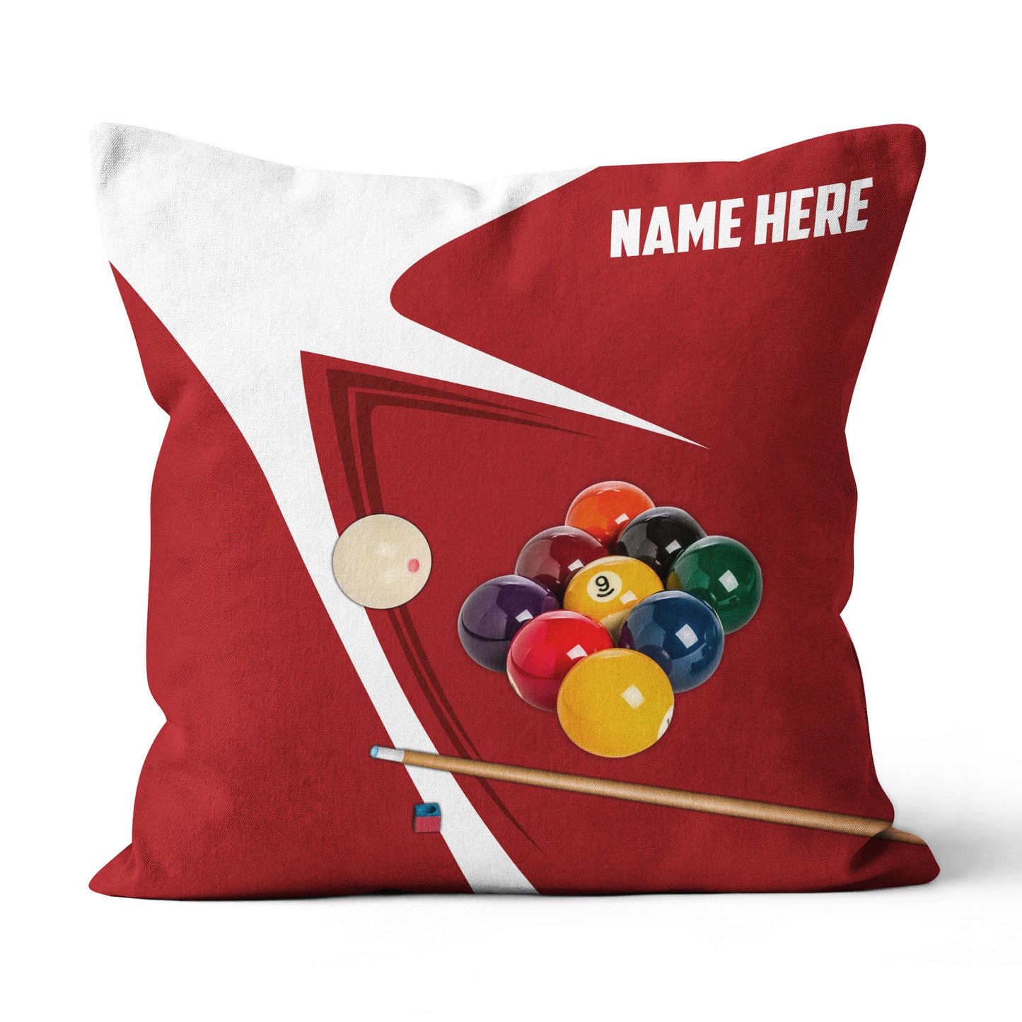 Customized Red Billiard Balls Pillows, Pillow Gifts For Billiard Lovers TDM0844