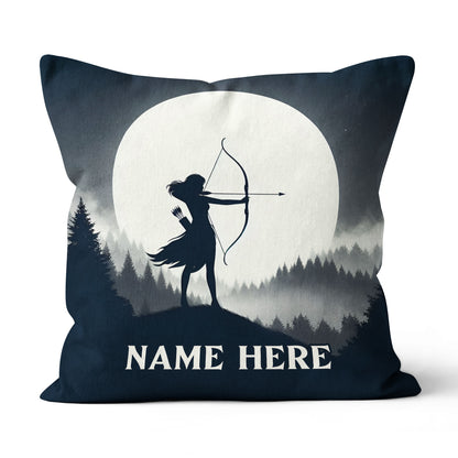 Personalized Pillows Archery Player With Moon, Custom Name Archery Gifts TDM0848