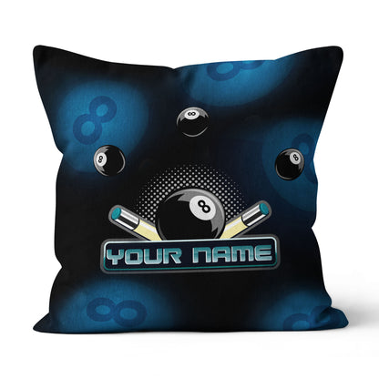 Custom Black Billiard Balls Cue 3D Printed Pillow, Billiard Throw Pillow TDM0743