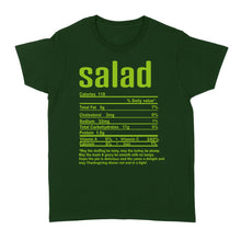 Load image into Gallery viewer, Salad nutritional facts happy thanksgiving funny shirts - Standard Women's T-shirt
