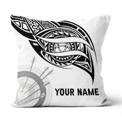 Custom Black White Archery Target Pillow, Archery Throw Pillows Gifts TDM0796