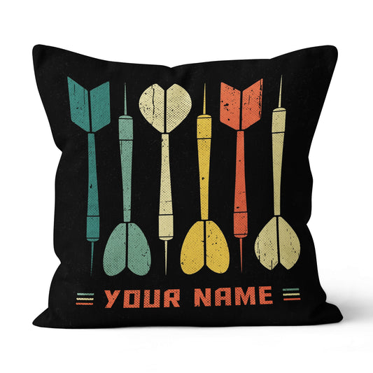 Multicolor Vintage Darts Pillow Personalized Darts Gifts For Dart Player LDT1099