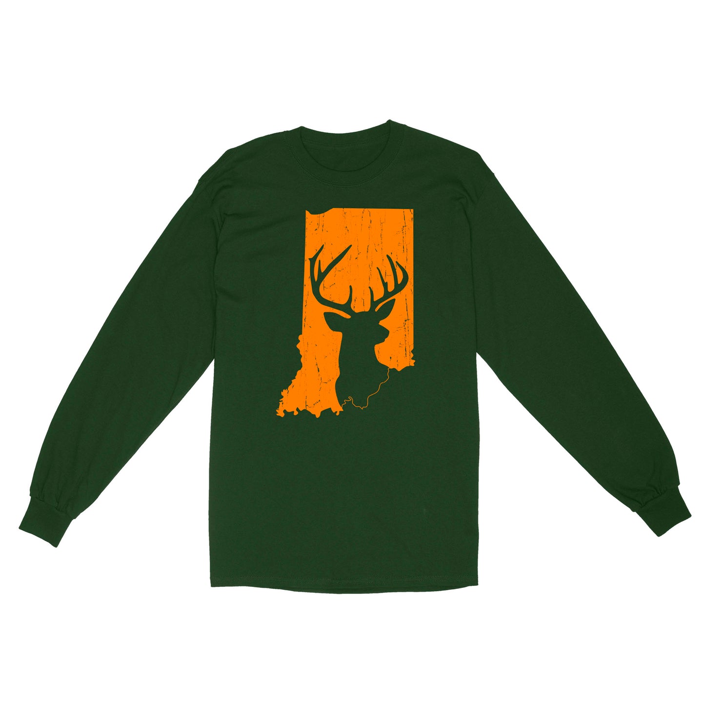 Bucks of Indiana deer hunting hunter orange, Indiana hunting, deer hunting shirt D03 NQS2920 Standard Long Sleeve