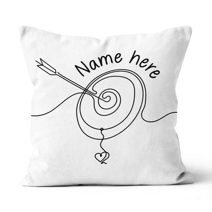 Personalized Archery Line Drawing White Pillow Best Archery Pillow Gifts TDM0869