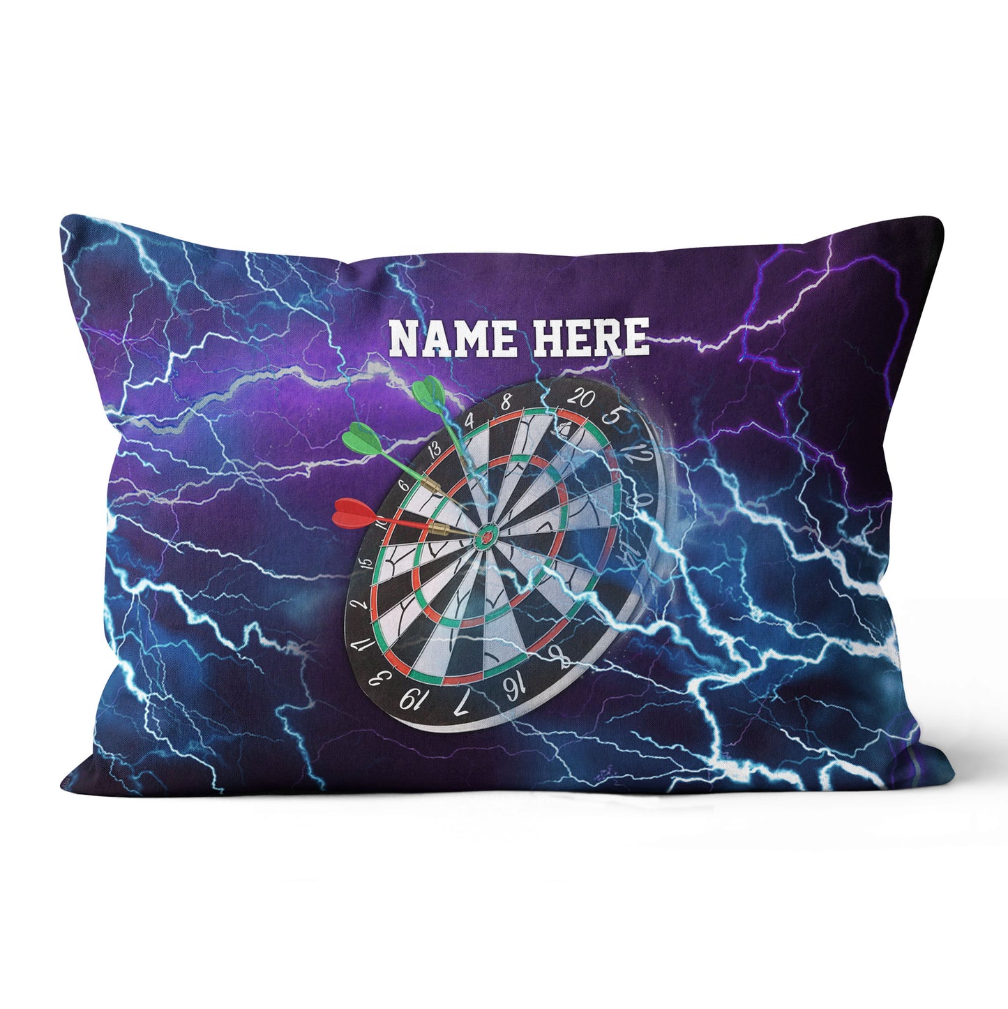 Purple Thunder Lightning Custom Dart Pillow Personalized Darts Gifts LDT1183