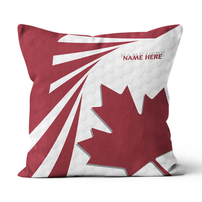 Canada Flag Golf Pattern Custom Throw Pillow Personalized Golfer Gifts LDT1184