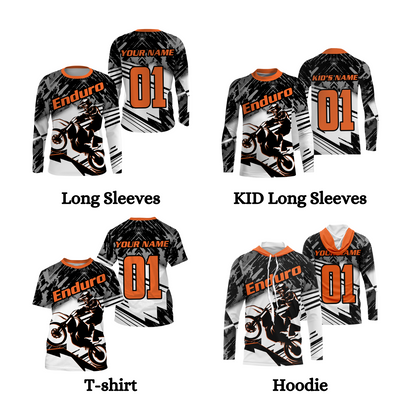 Enduro Jersey UPF30+ Personalized Off-road Motocross Adults & Kid Extreme Dirt Bike Racing| NMS695