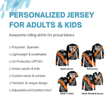 Load image into Gallery viewer, Orange custom motocross jersey UPF30+ dirt bike MX racing jersey adult&amp;kid off-road motorcycle| NMS772