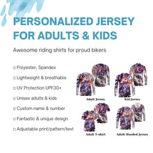 Load image into Gallery viewer, Custom purple MX riding jersey youth kid adult Motocross racing dirt bike off-road motorcycle PDT14
