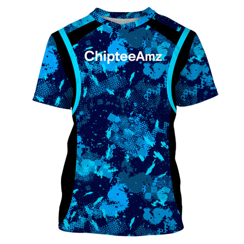 Chipteeamz Fishing Blue Camo UV Protection Shirt for Men, Women and Kid, Fishing gift TMTS067