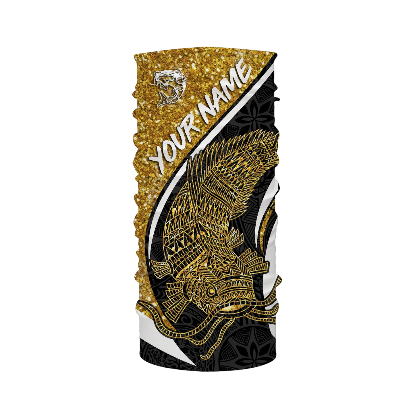 Catfish Fishing Gold Glitter Custom Name UV Protection Shirts, Tournament Fishing Catfish Fisherman Shirt TMTS020