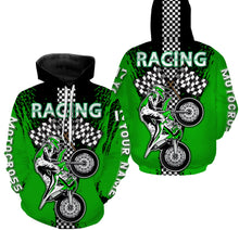 Load image into Gallery viewer, Motocross Racing Personalized Jersey Hoodie T-shirt, Dirt Bike Motorcycle Off-road Riders Cool Shirt| NMS322