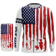 Load image into Gallery viewer, American Flag UV Protection Fishing Shirt Fishing Jersey For Fisherman A12