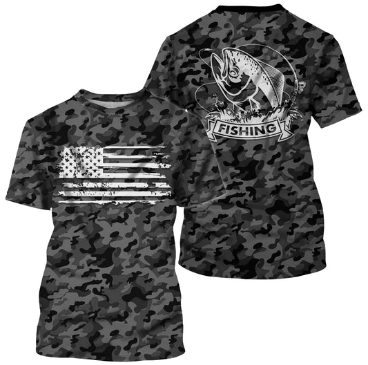 Mahi Mahi Fishing US Flag Camo Full Printing Shirts TATS111