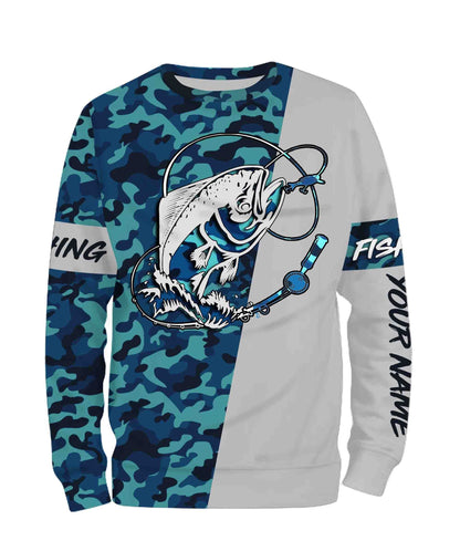 Mahi Mahi Fishing Sea Camo Custom Name Full Printing Shirts Personalized Gift TATS112