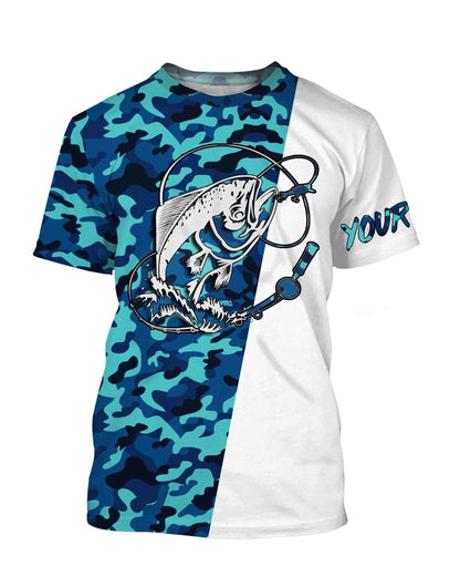 Mahi Mahi Fishing Sea Camo Custom Name Full Printing Shirts Personalized Gift TATS112