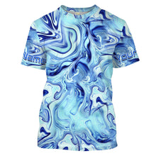 Load image into Gallery viewer, Custom Saltwater Long sleeve Fishing Shirts UV Protection, Sea wave camo Fishing Shirts - IPHW1560