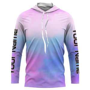 Custom Womens pastel Tie Dye Shirts, UV Long Sleeve Fishing Shirts for women - IPHW1720