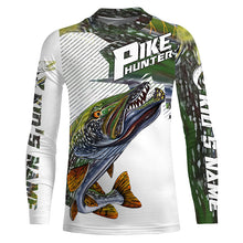 Load image into Gallery viewer, Pike Hunter Angry Pike Custom Nothern Pike Fishing Jerseys, Pike Fishing Scales Fishing Shirts |  IPHW3836