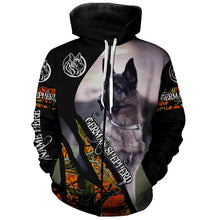 Load image into Gallery viewer, German Shepherd Hunting dog orange camo Customize 3D All over print shirts - various styles to choose all over  T shirt, Long sleeve, Sweatshirt, Tank Top, Zip up, Hoodie - IPH2148