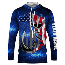 Load image into Gallery viewer, US Fishing Fish Hook American Flag UV protection Custom long sleeves Patriotic fishing apparel gifts - NQS3660