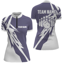 Load image into Gallery viewer, Personalized Blue Bowlling Team Jerseys Mens Bowling Shirts Bowlers Gifts IPHW5522