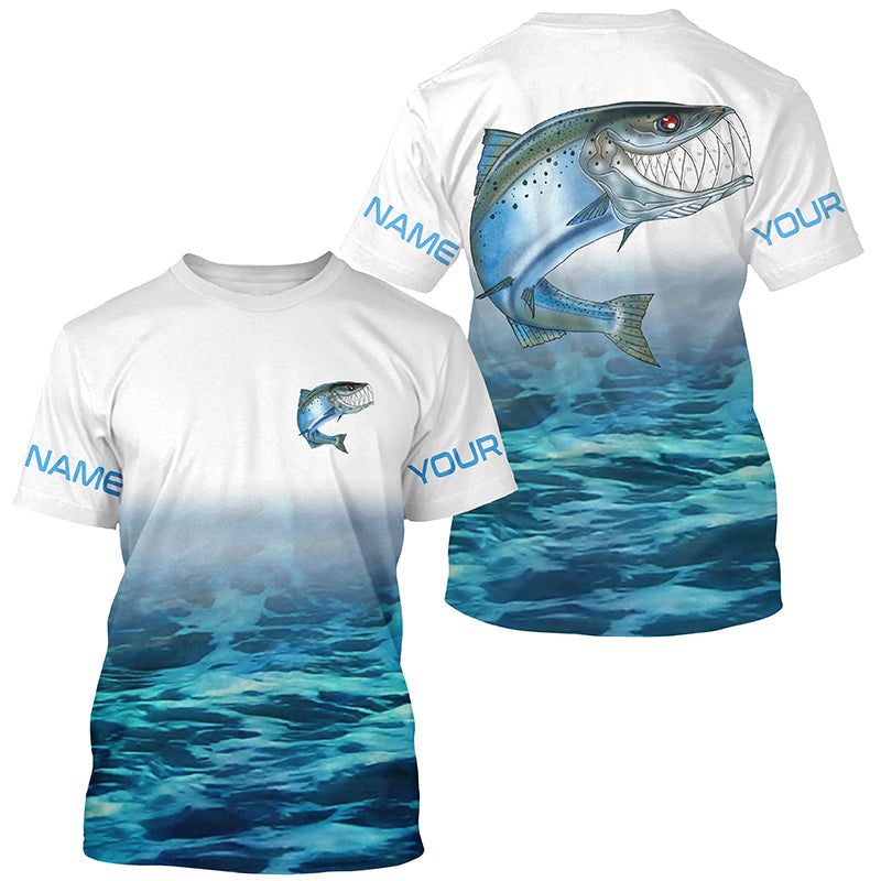 Custom Chinook King Salmon Tournament Long Sleeve Fishing Shirts, Salmon Performance Fishing Jerseys IPHW4795