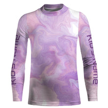 Load image into Gallery viewer, Beautiful purple Tie dye camo Womens Long sleeve Fishing Shirts, Personalized UV Protection Women Fishing apparel - IPHW1724