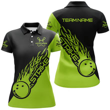 Load image into Gallery viewer, Custom Bowling Shirts For Women, Bowling Team Shirts Bowling Strike | Green IPHW4291