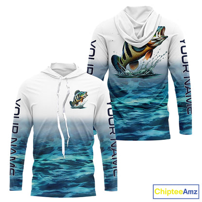 Personalized Peacock Bass Long Sleeve Performance Fishing Shirts, Peacock Bass Fishing Jerseys IPHW6002