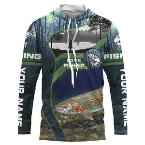 Rainbow Trout Custom Long Sleeve Performance Fishing Shirts, Steelhead Fishing Shirt For Men IPHW3940