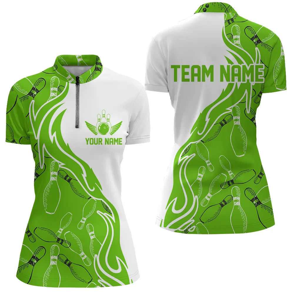 Custom Bowling Shirts For Women, Personalized Bowling Team Jerseys IPHW4495