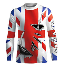 Load image into Gallery viewer, Fishing hook Australia  Flag Long Sleeve Fishing Shirts, Personalized Patriotic Fishing gifts IPHW2642