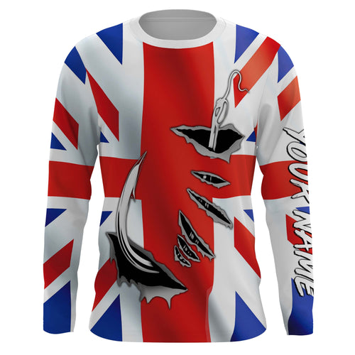 Fishing hook Australia  Flag Long Sleeve Fishing Shirts, Personalized Patriotic Fishing gifts IPHW2642