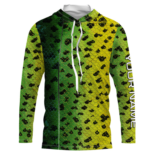 Crappie Fish scale Fishing Shirts, Crappie Custom Long sleeve Fishing Shirts IPHW3500