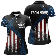 Load image into Gallery viewer, Grunge American Flag Unisex Bowling Team Shirts Custom Patriotic Bowling Gifts For Bowlers Outfit IPHW5478